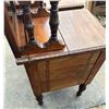 Image 6 : Set Of Antique Wooden Night Stands/End Tables with 3 Drawers and Upper Shelf  17W x 21.5D x 51H