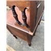Image 7 : Set Of Antique Wooden Night Stands/End Tables with 3 Drawers and Upper Shelf  17W x 21.5D x 51H
