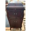 Image 1 : Antique Berliner Gram-o-Phone Co, Victor Talking Machine Co. Victrola in Cabinet with Vinyl Storage
