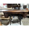 Image 4 : Antique New Ben Hur Sewing Machine Table (open 50Wx18Dx38H, closed 35Wx18Dx31H)