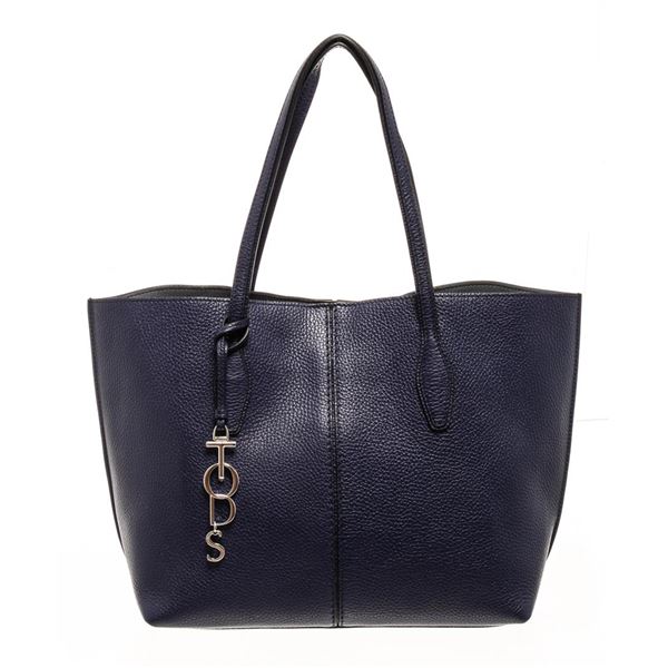 Tod's Blue Leather Joy Medium Tote Bag