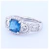 Image 1 : 1.61 ctw Aquamarine and 1.15 ctw Diamond 14K White Gold Ring