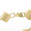 Image 6 : 14k Yellow Gold 6.5" Concave Brushed & Polished Finish Unique Link Bracelet
