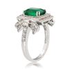 Image 3 : 2.44 ctw Emerald and 1.04 ctw Diamond Platinum Ring