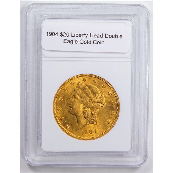 1904 $20 Liberty Head Double Eagle Gold Coin