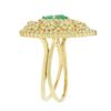 Image 3 : 0.94 ctw Emerald and 1.09 ctw Diamond 14K Yellow Gold Ring