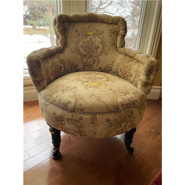 McElheran's Furniture + Design Arm Chair On Castor Wheels 24.5Lx24.5Dx27H