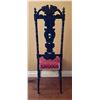 Image 5 : Art Nouveau Antique Antique Upholstered Decorative Chair 19.5Lx16Dx50H