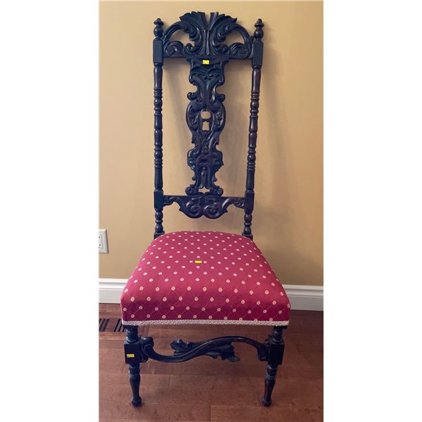 Art Nouveau Antique Antique Upholstered Decorative Chair 19.5Lx16Dx50H