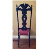 Image 5 : Art Nouveau Antique Antique Upholstered Decorative Chair 19.5Lx16Dx50H