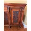 Image 2 : Antique Art Nouveau Style Hand Crafted Solid Wood 2 Cabinet 1 Drawer Hutch  68.5Lx22Dx39H
