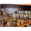 Image 4 : Contents Of Entire Shelf - Assorted Collection Of Crystal & Glassware, Decanters, Candles & More