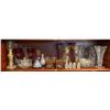 Image 1 : Contents Of Entire Shelf - Wedgewood, Bohemian Red Glass, Vases, & More