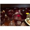 Image 3 : Contents Of Entire Shelf - Red Bohemian Goblets, Crystal Bowls, Decorative Mirrors & More