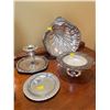 Image 3 : Assorted Collection Of Silver Plated & Pewter Servingware & Candle Holders