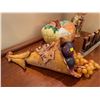 Image 2 : Assorted Collection Of Inside Home Decor - Cornucopia, Pumpkin, Ceramic Cat & More