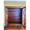 Image 3 : Antique Solid Mahogany Hand Crafted China Cabinet 4 Shelf 2 Door Hutch, With Key 51Lx15.5Dx72H