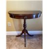 Image 1 : Antique Mahogany Half Moon Entry Table With Metal Claw Feet