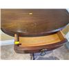 Image 2 : Antique Mahogany Half Moon Entry Table With Metal Claw Feet