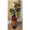 Image 1 : Pottery Vase With Material Made Artificial Flowers 32H