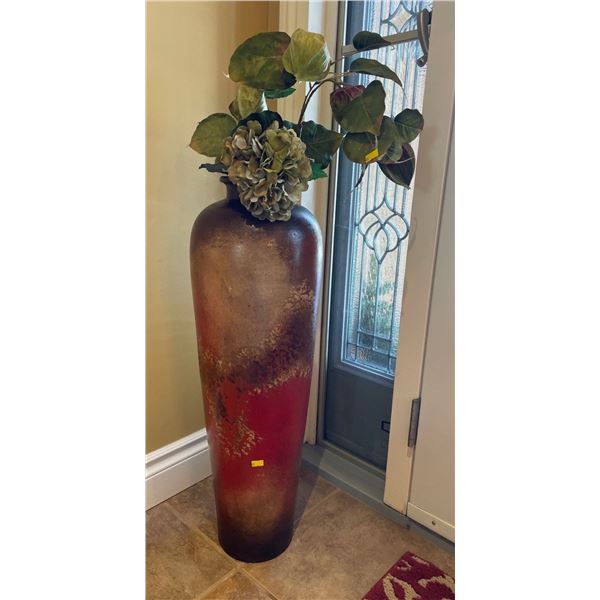 Pottery Vase With Material Made Artificial Flowers 40H