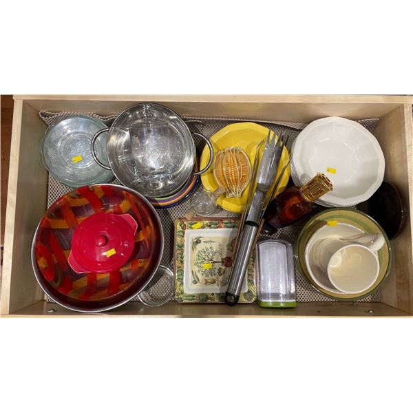 Entire Contents Of Drawer - Serving Bowls, Mixing Bowls, Dinnerware, Plates & More