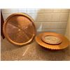 Image 1 : Vintage Copper Party Serving Tray Made In Canada & 3 Piece Rotates Like Lazy Susan