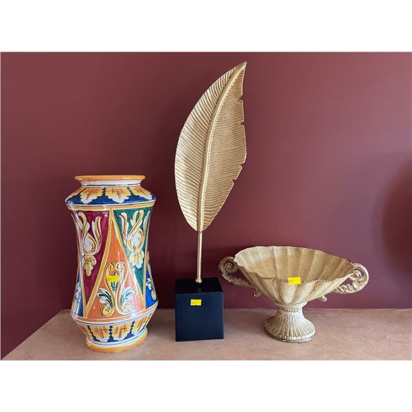 Assorted Collection Of Inside Home Decor - Ceramic Vase 7LX14H & More