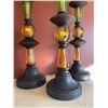 Image 2 : Set Of 3 Decorative Candle Holders With Brand New Candles 27H
