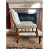 Image 4 : Antique Oak Upholstered Arm Chair 27Lx36Dx37H
