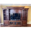 Image 1 : Solid Wood Modern Brown Entertainment Center With Pot Lights 105Lx22Dx83L