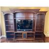 Image 5 : Solid Wood Modern Brown Entertainment Center With Pot Lights 105Lx22Dx83L