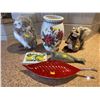 Image 1 : Assorted Collection Of Home Decor - Vase, Soapstone Walrus, Stuffies. & More