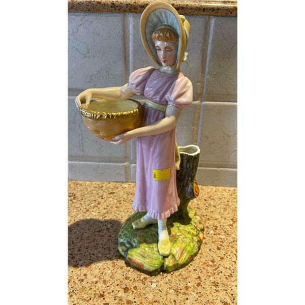 Royal Worcester "Kate Greenaway" Figural Spill Vase By James Hadley c1889 10H