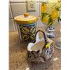 Image 2 : Assorted Collection Of Home Decor - Canister With Lid, Statue, Figurines & More