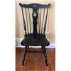 Image 1 : Antique Solid Wood Hand Crafted Black Chair 17Lx17Dx38H