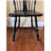 Image 4 : Antique Solid Wood Hand Crafted Black Chair 17Lx17Dx38H