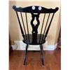 Image 5 : Antique Solid Wood Hand Crafted Black Chair 17Lx17Dx38H