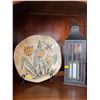 Image 1 : Assorted Collection Of Inside Home Decor - Serving Dish 13Lx13H & Candle Lantern  18H
