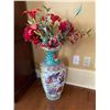 Image 1 : Asian Decorative Ceramic Vase With Artificial Star Lily & More 36H