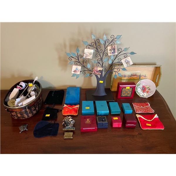 Assorted Collection Of Bedroom Items - Decor, Jewelry Boxes, Sewing & More