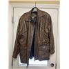 Image 1 : Mens Large Vintage Brown Leather Jacket