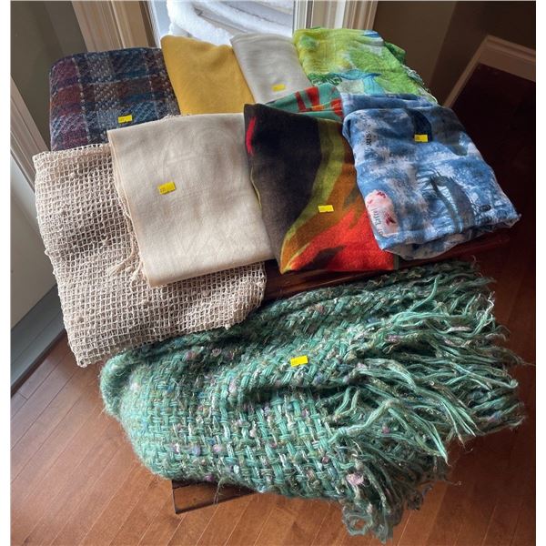 Assorted Collection Of Ladies Scarves & Shawls - All Fabrics & All Designs