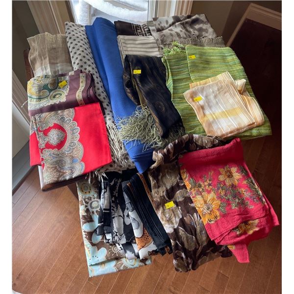 Assorted Collection Of Ladies Scarves - All Fabrics & All Designs