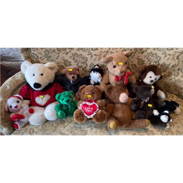 Assorted Collection Of Stuffed Animals - Brands Include: TY, Bearington Baby Collection & More