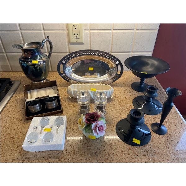 Assorted Collection Of Home Decor - Candle Holders, Radnor Bone China Figurine, & More