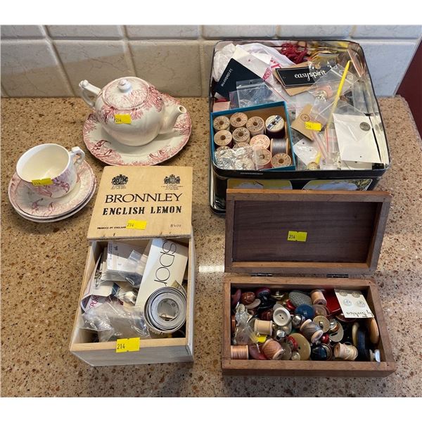 Assorted Collection Of Vintage Crafting Supplies & More