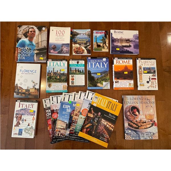 Assorted Collection Of Italy Travel Books & More