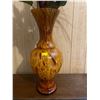 Image 2 : Artificial Flowers in Blown Glass Vintage Vase 29H
