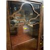 Image 2 : Antique Solid Wood with Glass Cabinet 39L x 15D x 57H